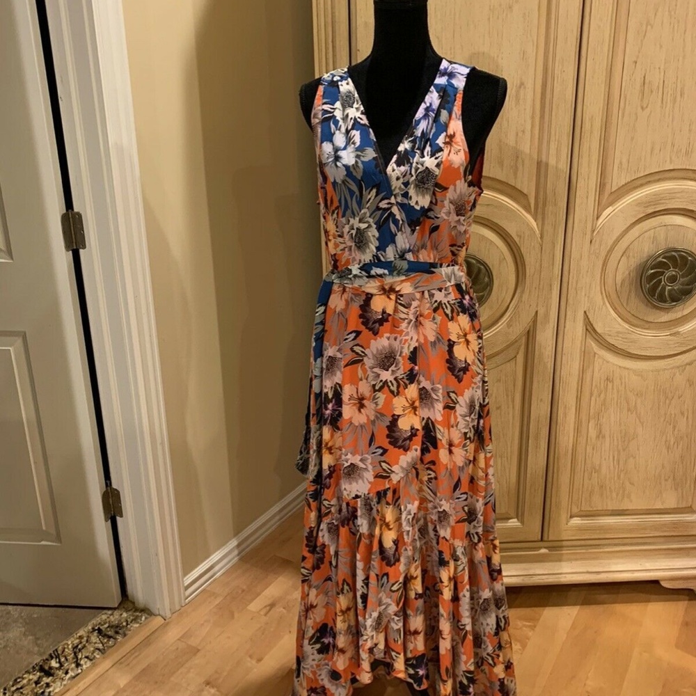 - Johnny Was Jade Priyanka Floral Silk Wrap Maxi Dress Size XL NWT~ $528 - Picture 2 of 4
